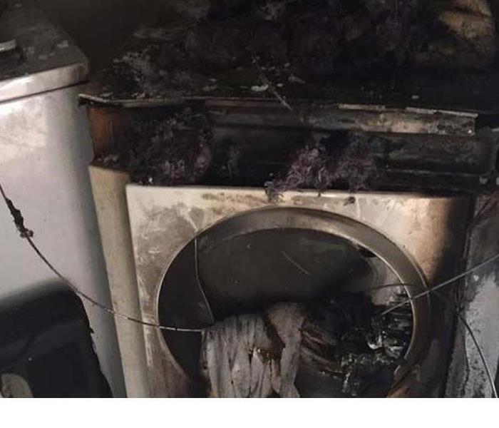 aftermath of a dryer fire