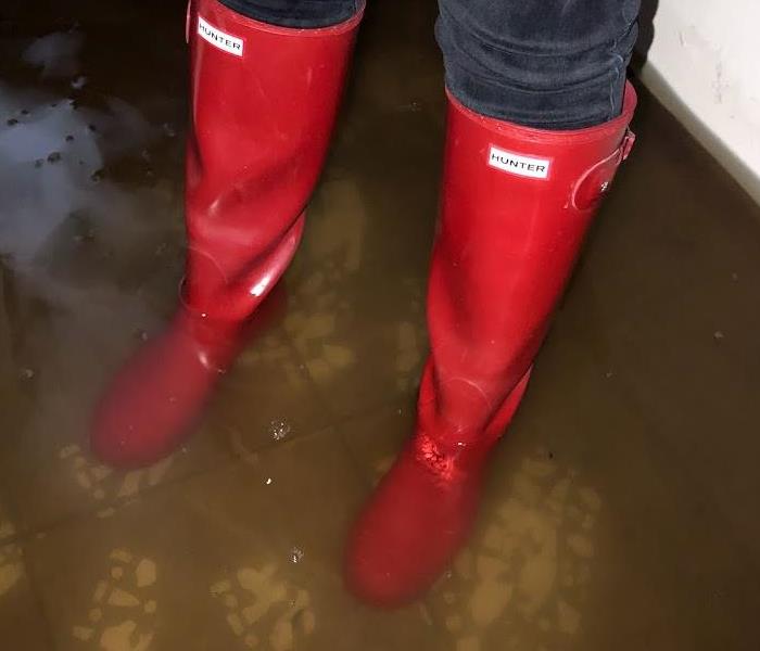 Use Caution In Standing Water - Boots in Water
